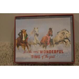 Horse‎ Christmas Greeting Cards w/ Envelopes 18 Pack 4.25" x 5.5"